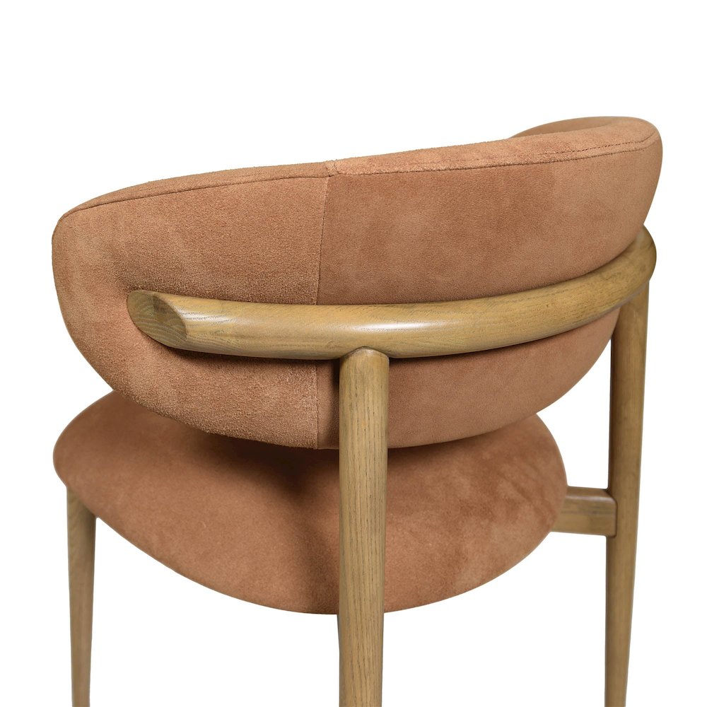Milo Dining Chair - Tan Suede. Picture 10