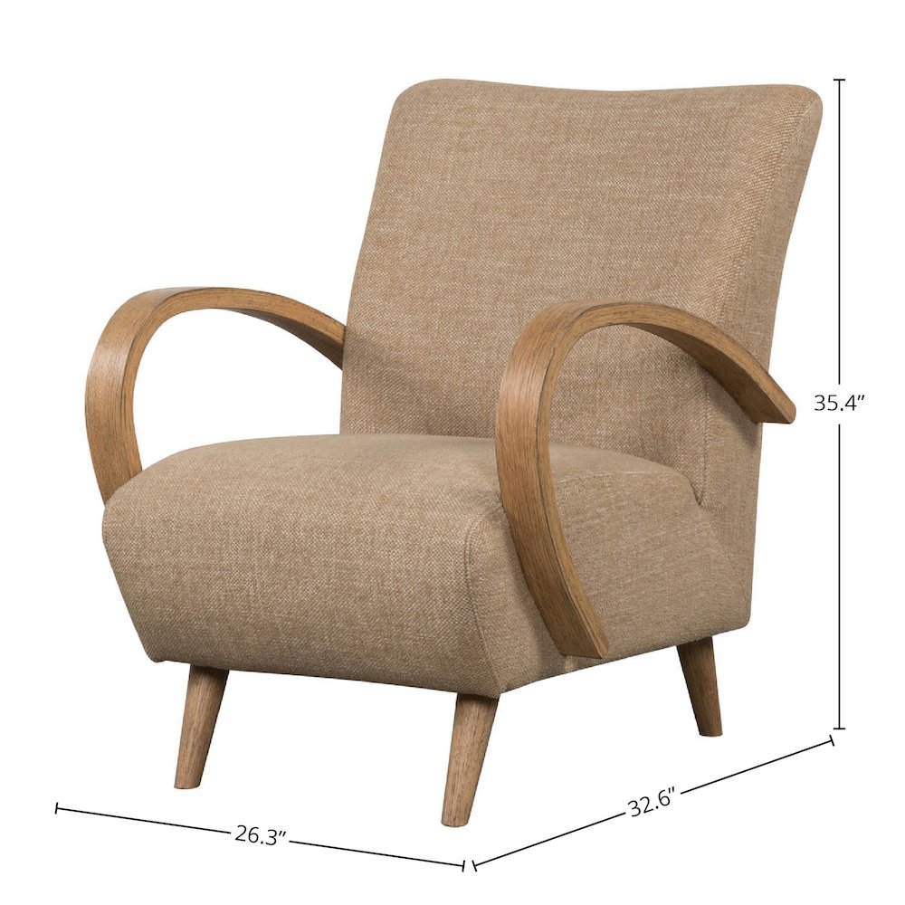 Louis Club Chair - Textured Honey. Picture 2