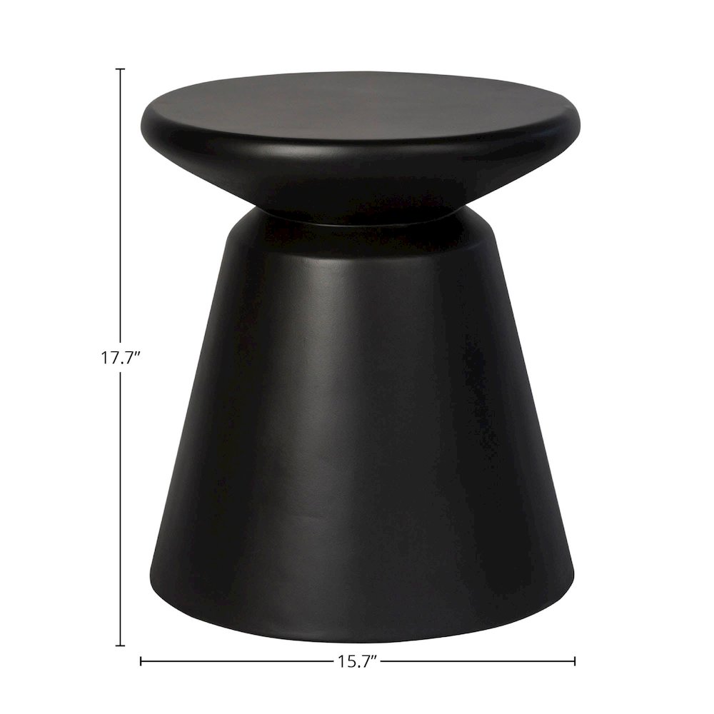 Concrete Mineral Side Table - Black. Picture 3
