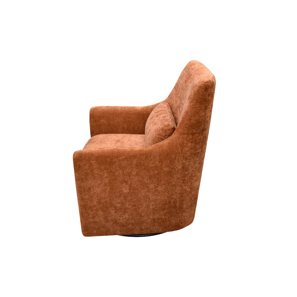 Lilith Swivel Chair - Brick Chenille. Picture 7