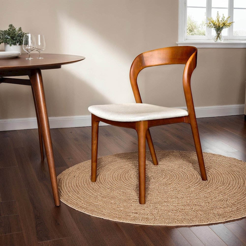 Rotondo Dining Chair - Walnut Frame. Picture 11