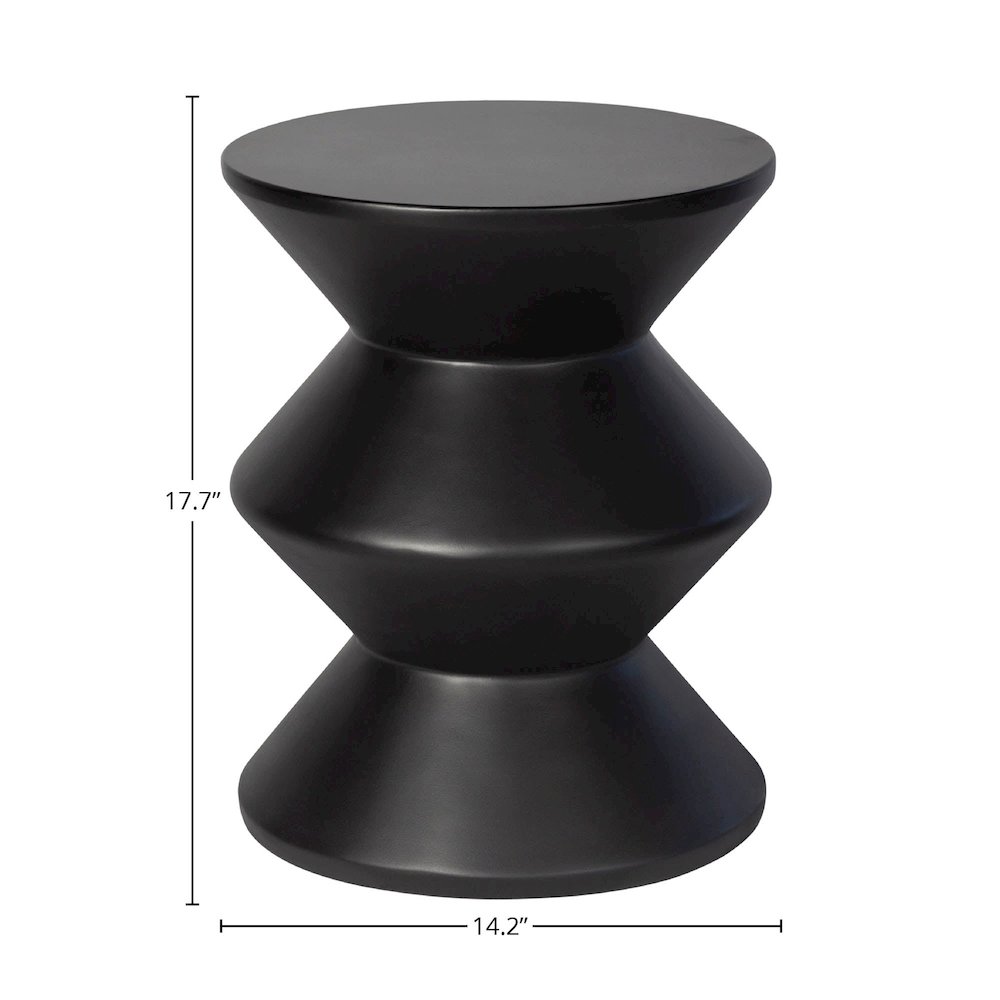 Concrete Inverted Side Table - Black. Picture 3