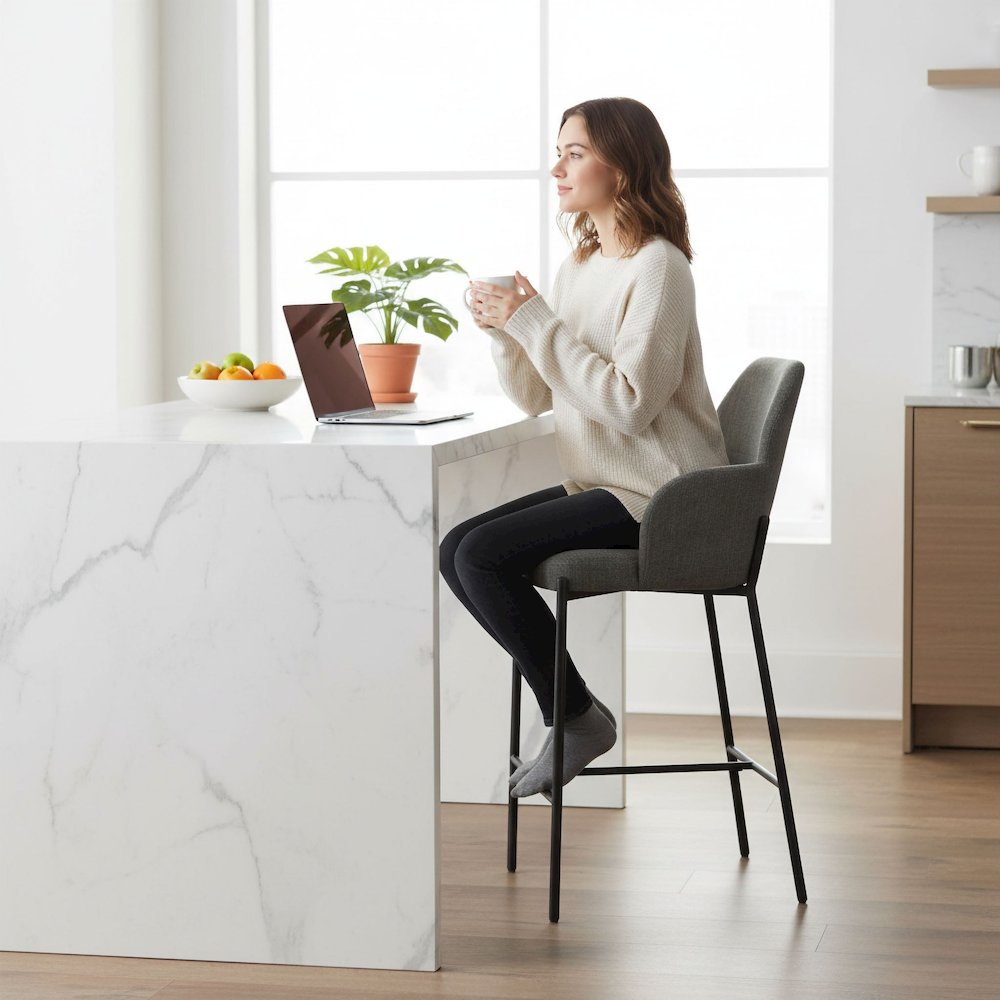 Allegra Counter Stool - Graphite. Picture 2
