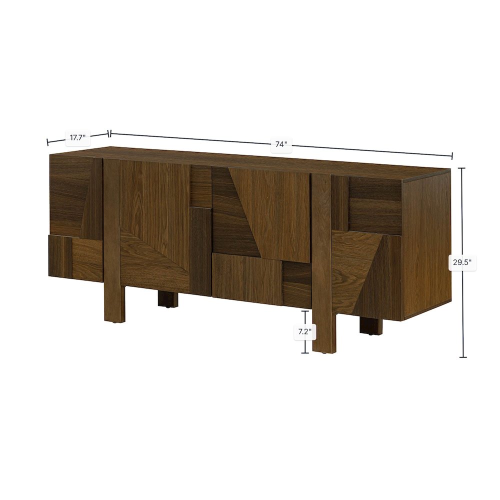Abstract 4 Door Sideboard. Picture 3