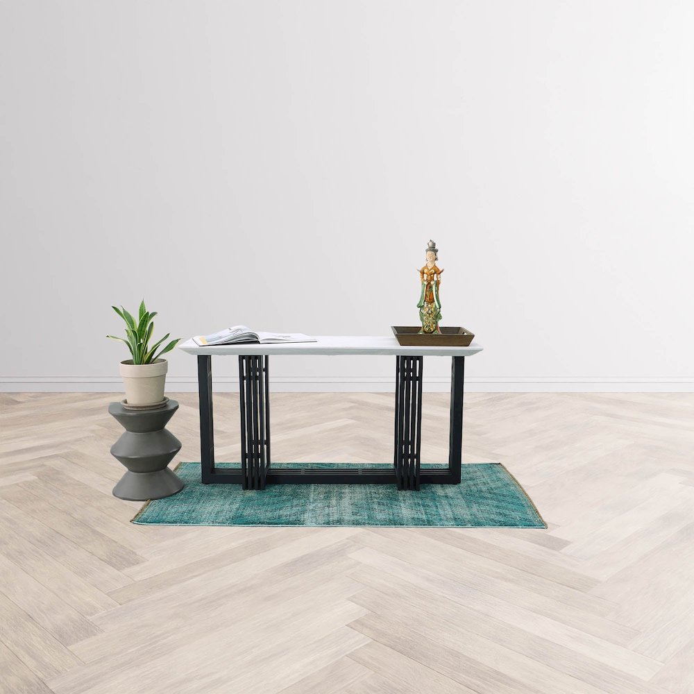 Concrete Inverted Side Table - Dark Grey. Picture 4