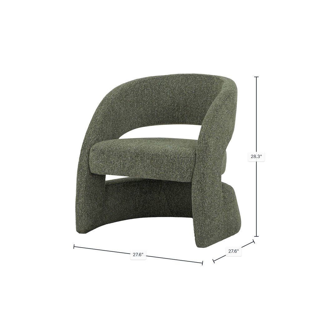 Virgo Club Chair - Verde. Picture 3