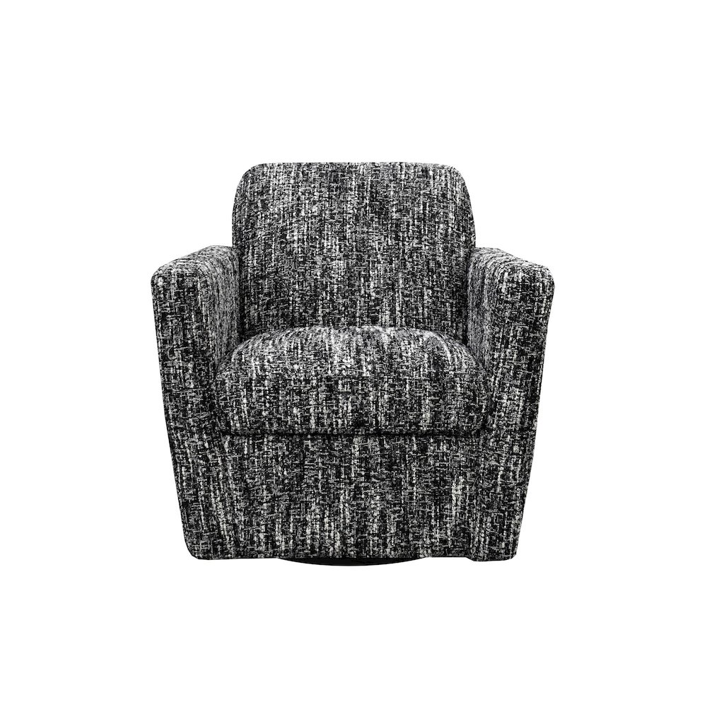 Cooper Swivel Club Chair - Chanel Black. Picture 5