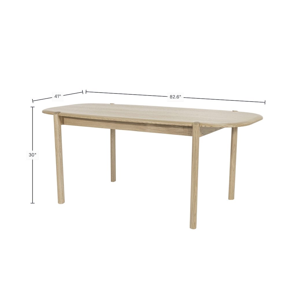 Runway Large Dining Table 82" - Light Oak. Picture 3