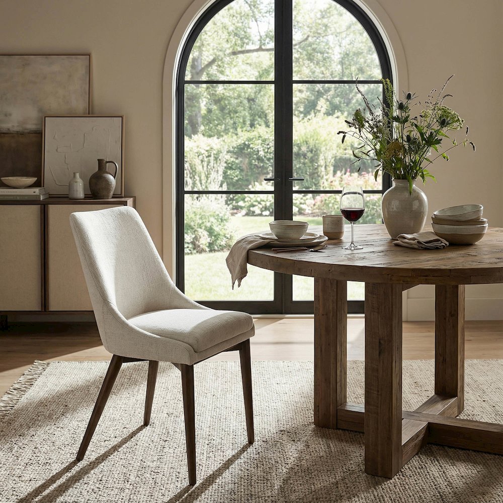 Fritz Side Dining Chair - Ivory. Picture 2