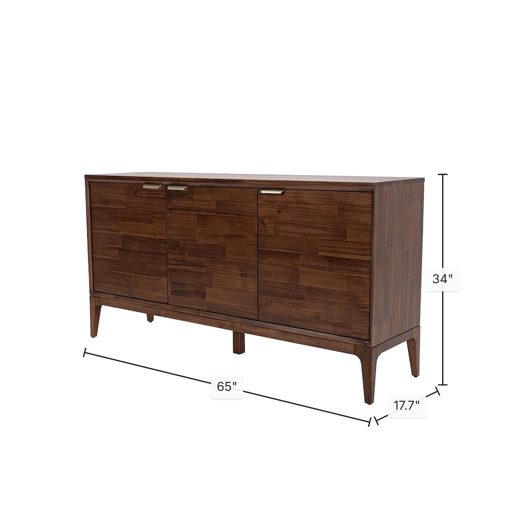 Allure Wooden 3 Door Sideboard. Picture 3