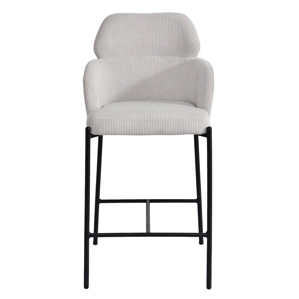 Allegra Counter Stool - Corduroy White. Picture 5