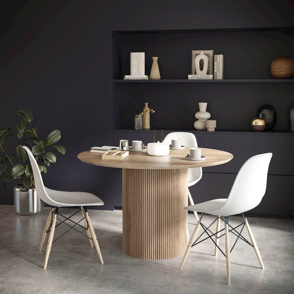 Cylinder Round Dining Table. Picture 9