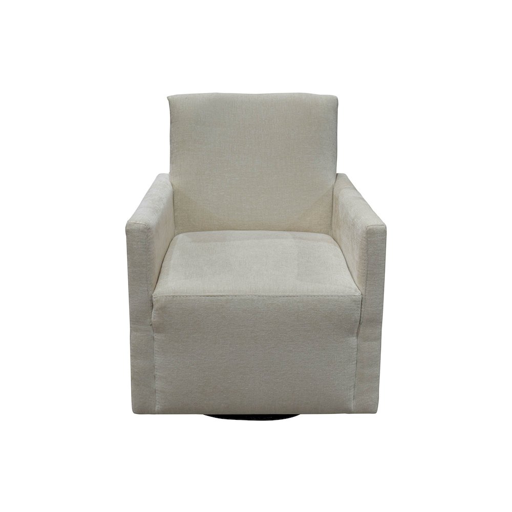Riley Swivel Club Chair - Ivory. Picture 6