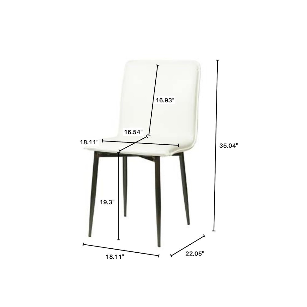 Luca Dining Chair - Fox White. Picture 3