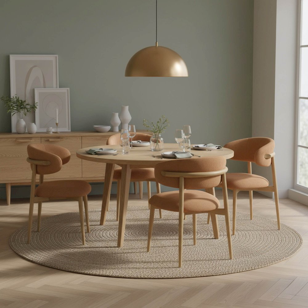 Milo Dining Chair - Tan Suede. Picture 2