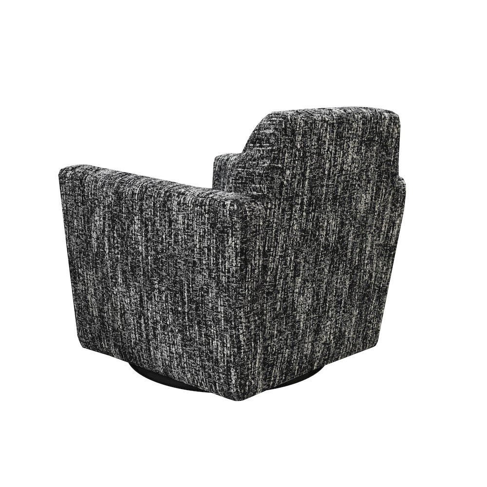 Cooper Swivel Club Chair - Chanel Black. Picture 9
