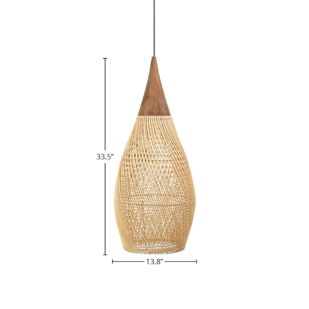 D-Bodhi Horn Pendant Large - Natural. Picture 2