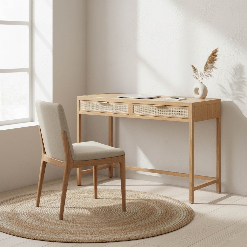 Rattan Desk - Natural. Picture 2