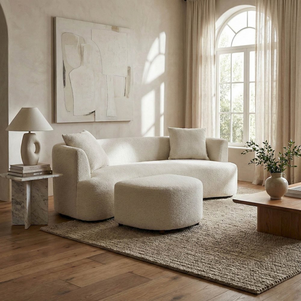 Isabella Sofa - Cream Weave. Picture 2