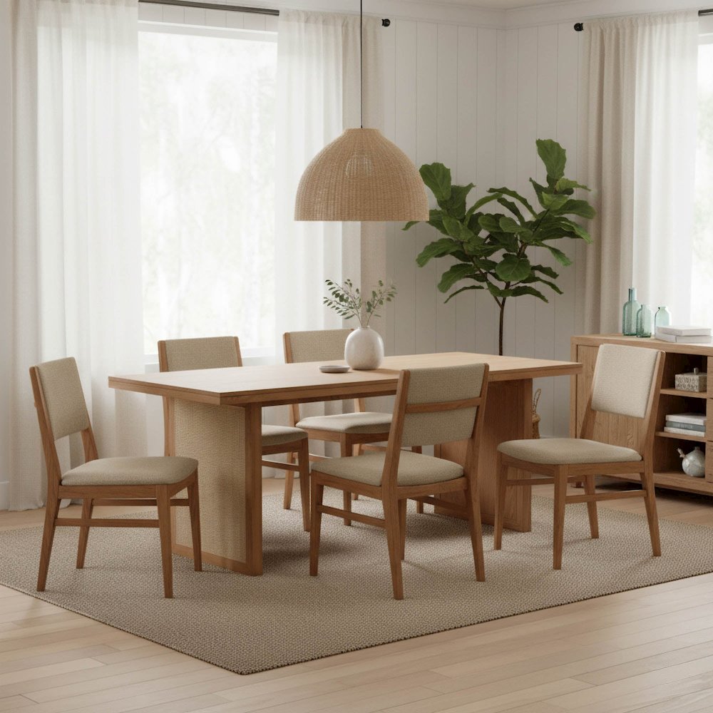 Rattan Dining Table - Natural. Picture 2