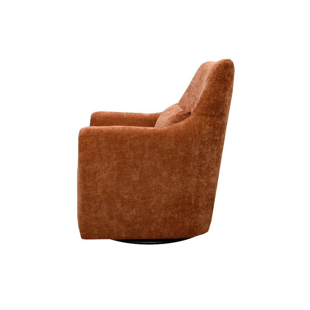 Lilith Swivel Chair - Brick Chenille. Picture 3