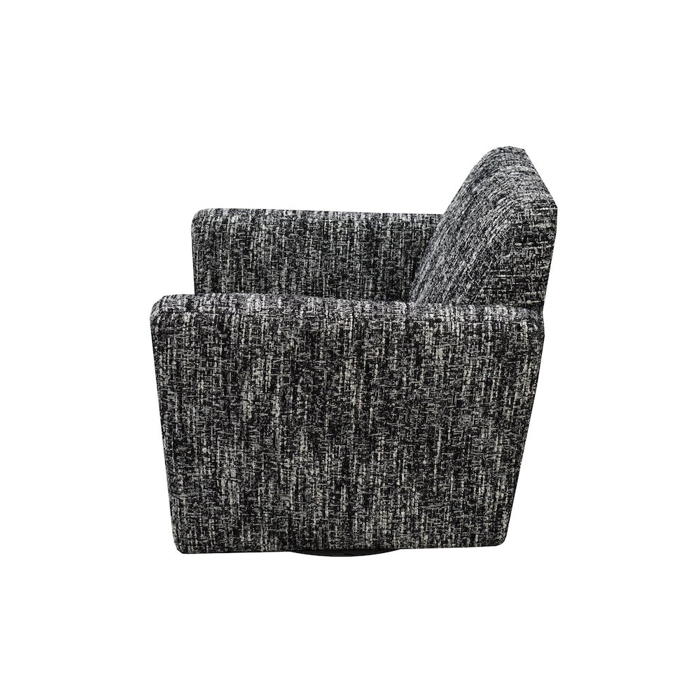 Cooper Swivel Club Chair - Chanel Black. Picture 8