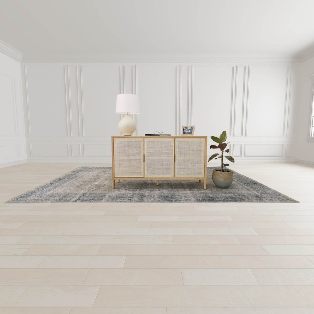 Rattan 3 Door Sideboard - Natural. Picture 3