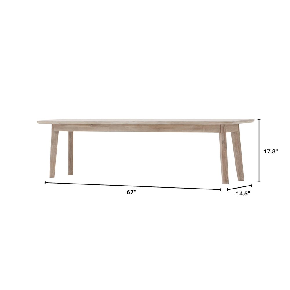 Gia Bench - Light Driftwood. Picture 3