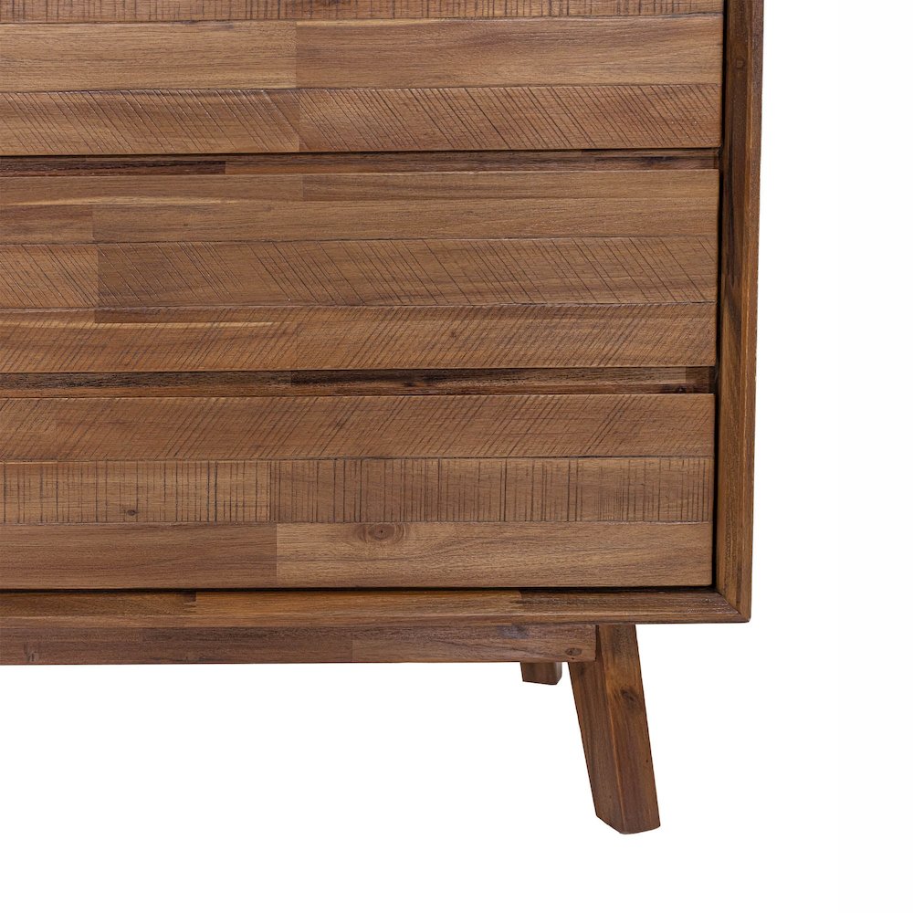 Gia 5 Drawer Chest - Warm Pecan. Picture 11