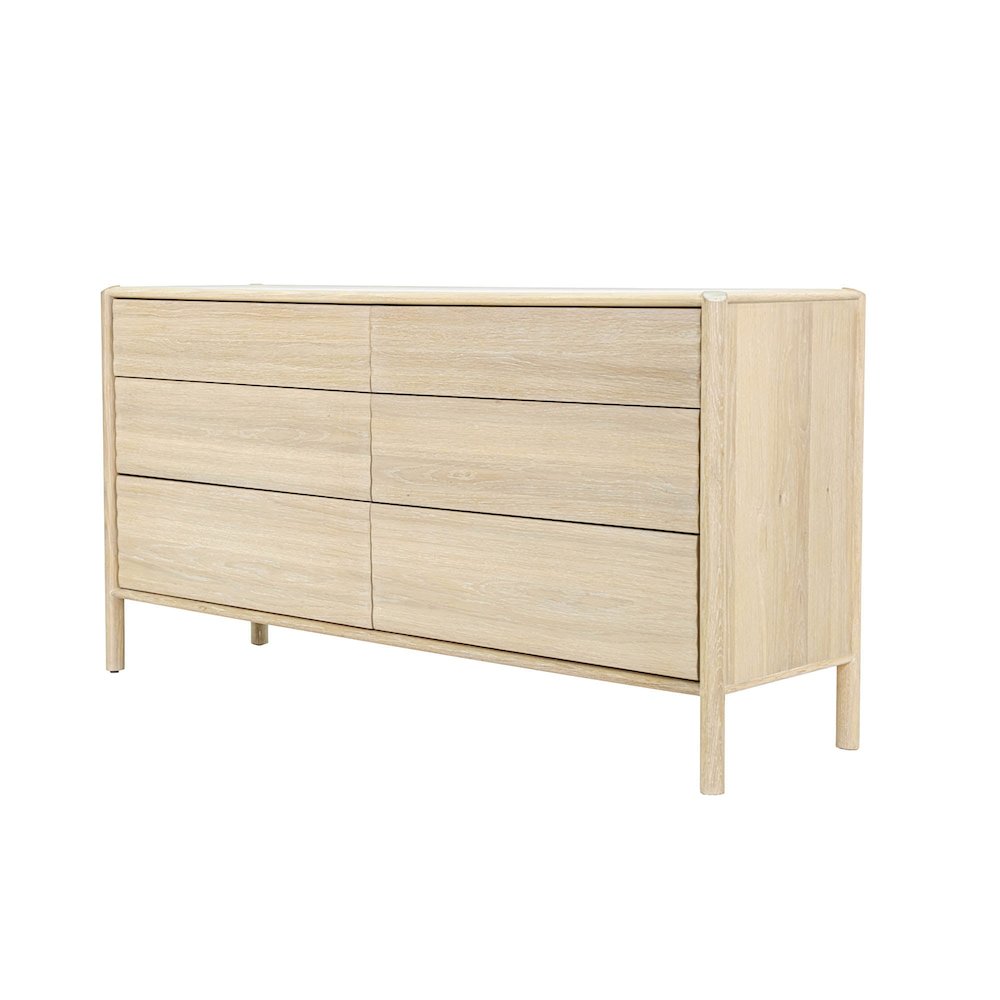 Runway 6 Drawer Dresser - Light Oak. Picture 1