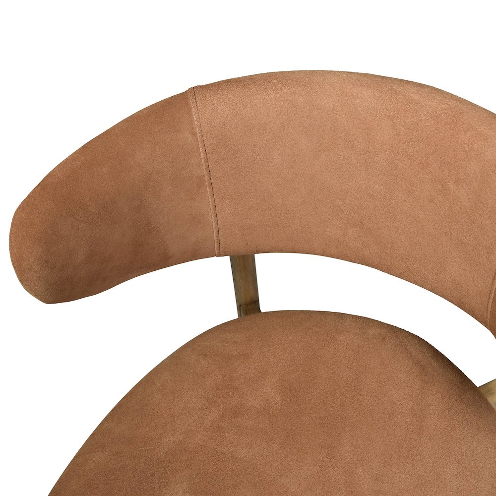 Milo Dining Chair - Tan Suede. Picture 8