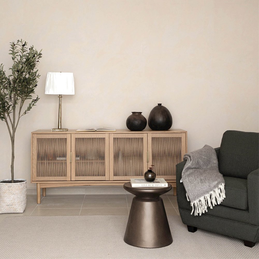 Concrete Mineral Side Table - Bronze. Picture 12