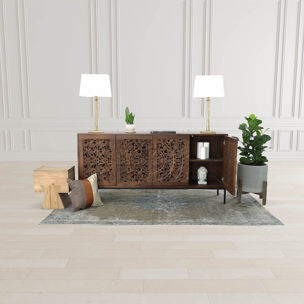 Patio Round Standing Pot - Natural Stone. Picture 8