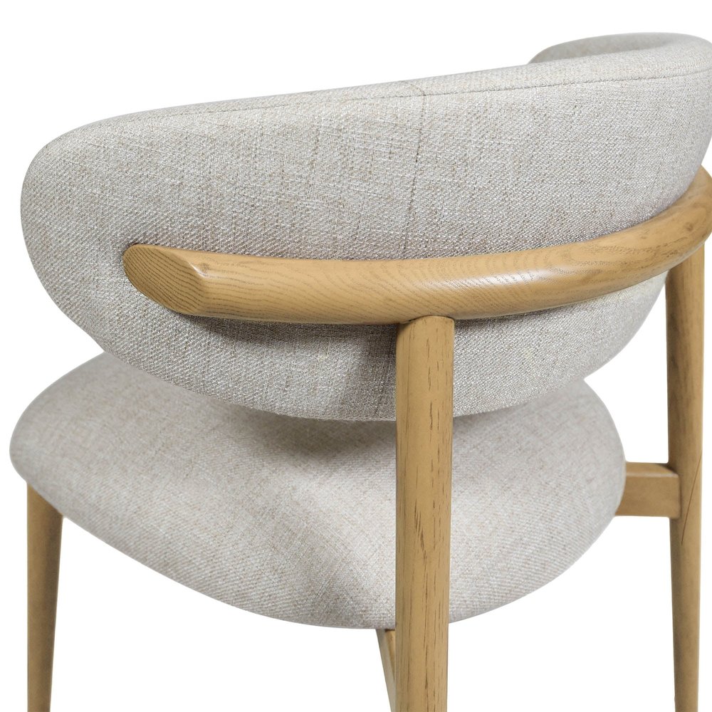 Milo Dining Chair - Vanilla Tweed. Picture 11