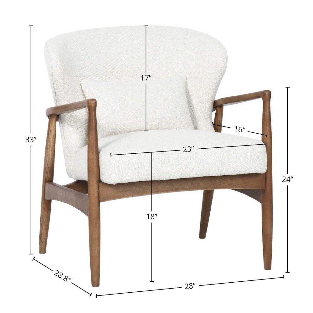 Rhodes Club Chair - Snow. Picture 3