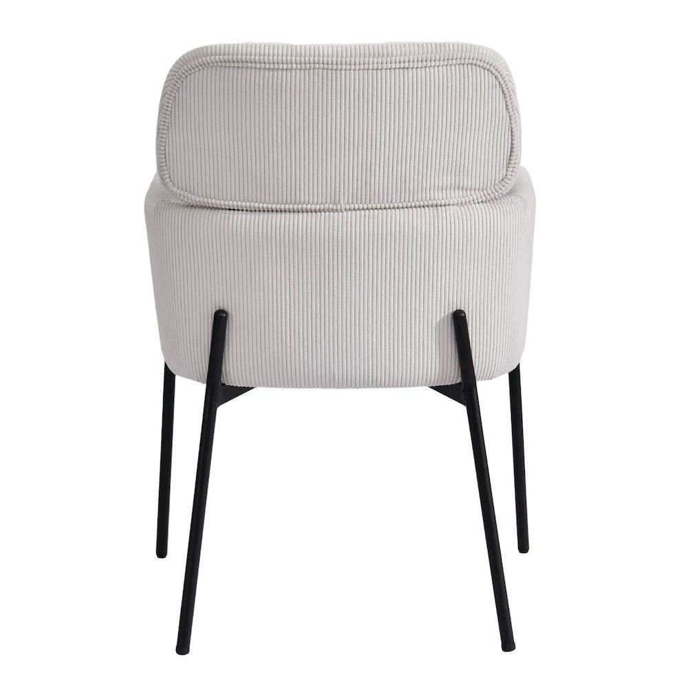 Allegra Dining Chair - Corduroy White. Picture 8