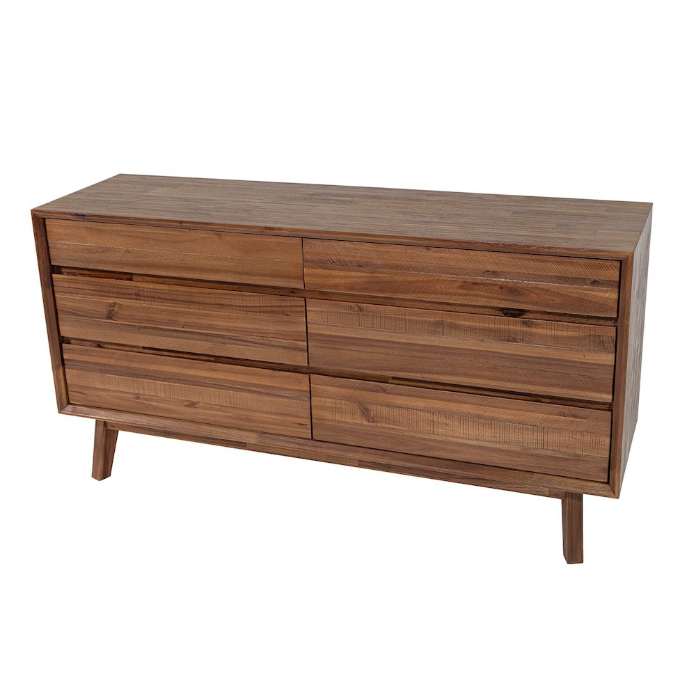 Gia 6 Drawer Dresser - Warm Pecan. Picture 7