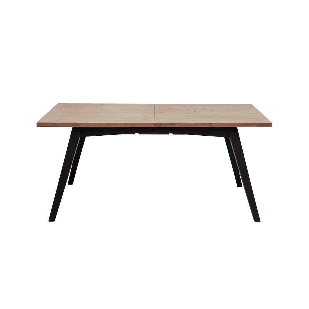 Viva Extension Dining Table - Sundried Wheat - Matte Black. Picture 2