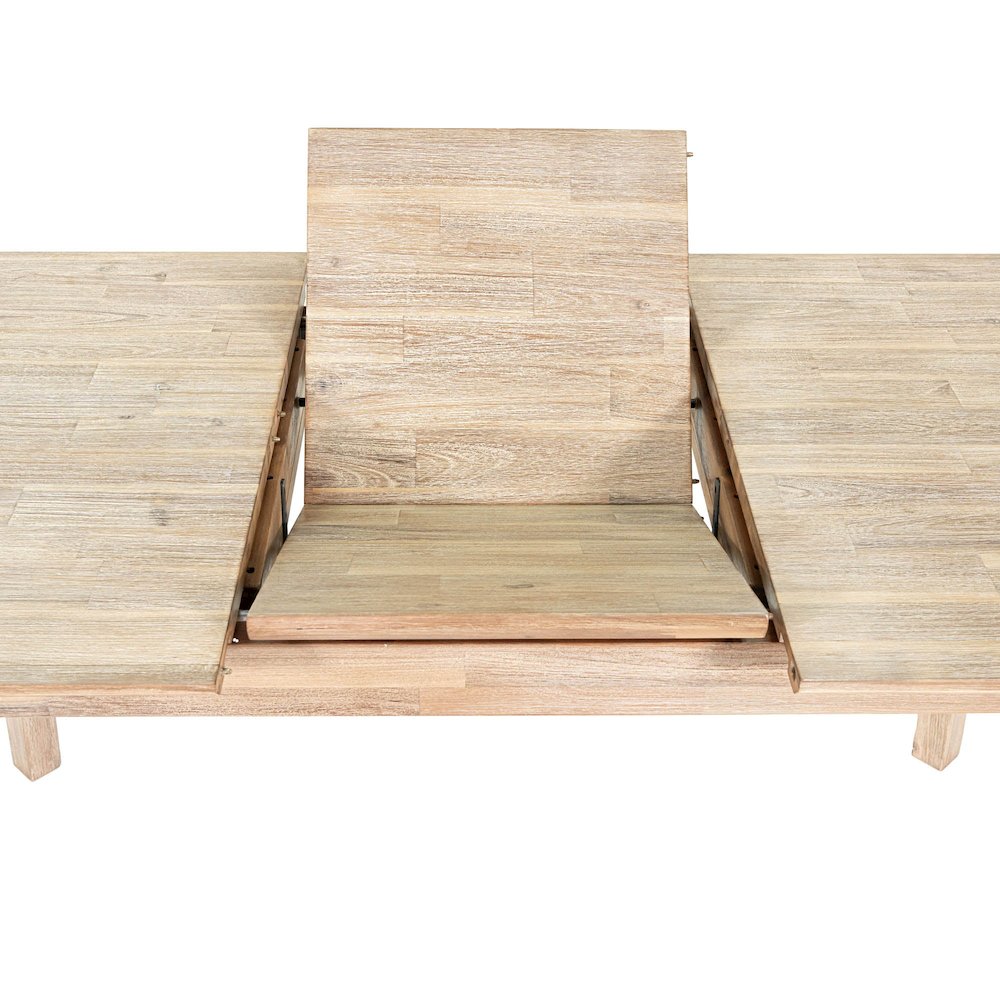Gia Small Extension Dining Table with Butterfly System 55/71” - Light Driftwood. Picture 11