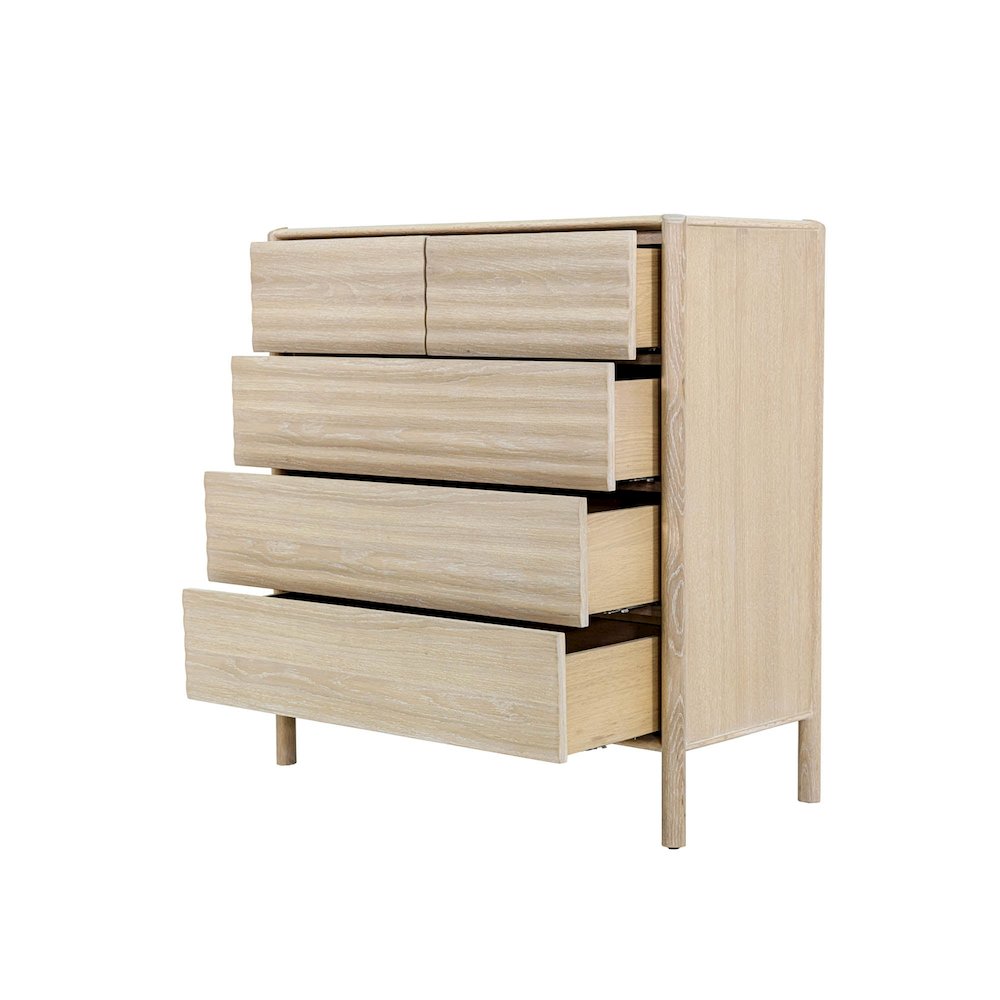 Runway 5 Drawer Chest - Light Oak. Picture 5