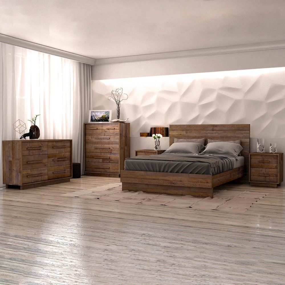 Nevada King Bed - Dark Driftwood. Picture 7