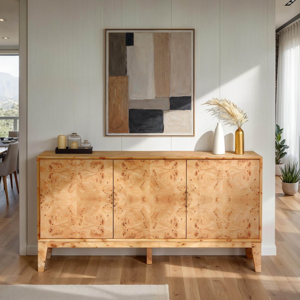 Mappa 3 Door Sideboard - Light Burl. Picture 2