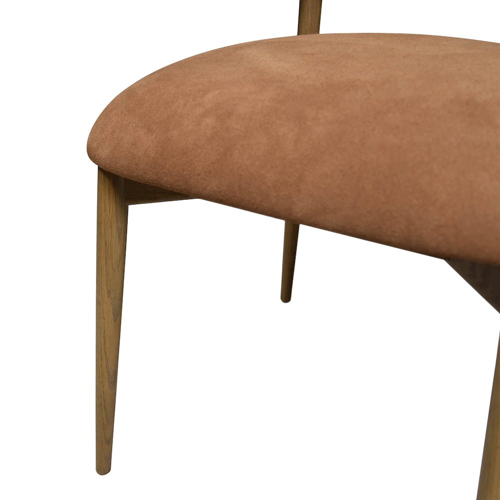 Milo Dining Chair - Tan Suede. Picture 9