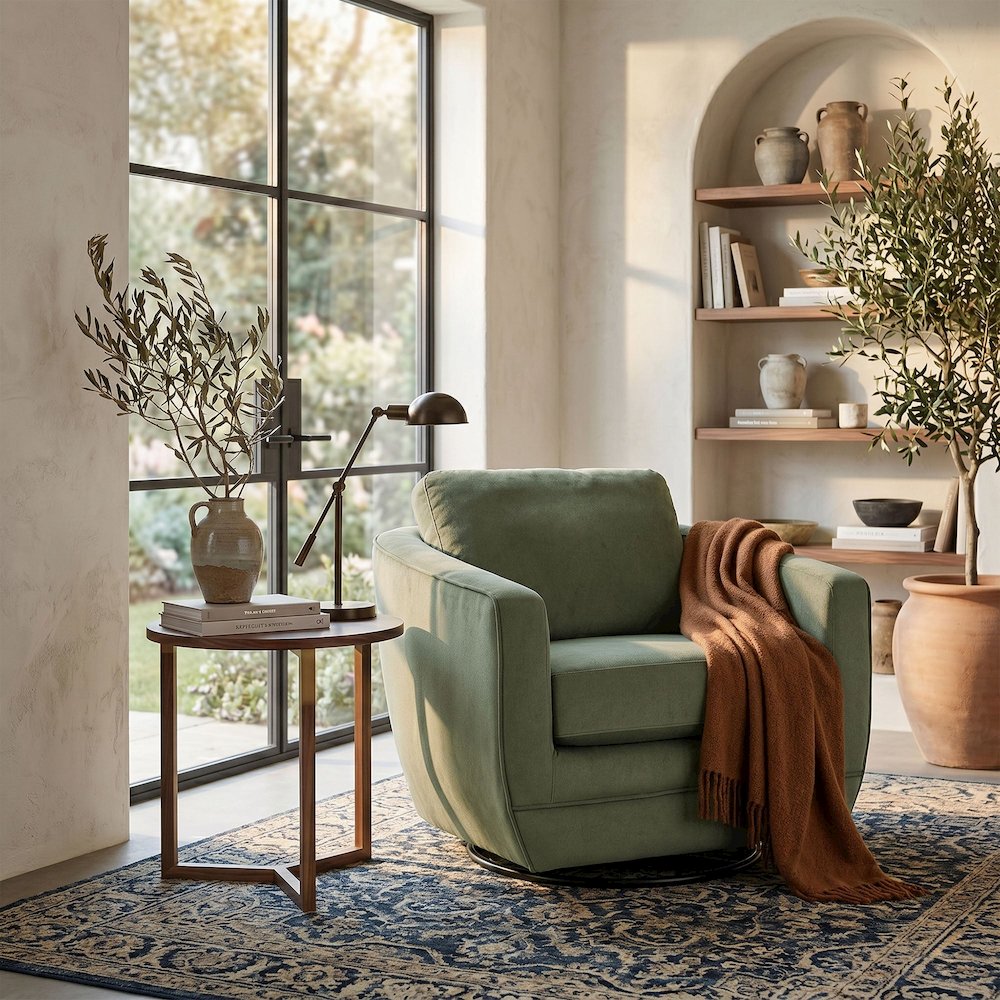Baltimo Swivel Glider - Fern Green (VT). Picture 2
