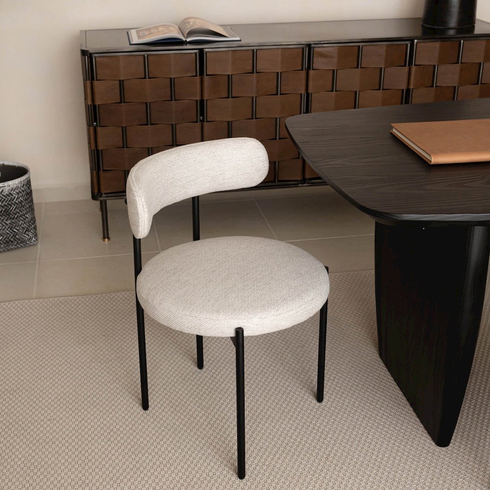 Cleo Dining Chair - Macadamia Travertine. Picture 8