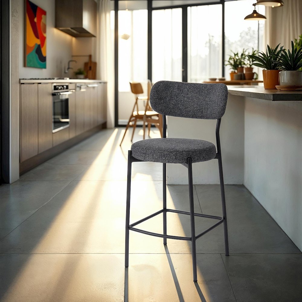 Kai Counter Stool - Chunky Grey. Picture 2