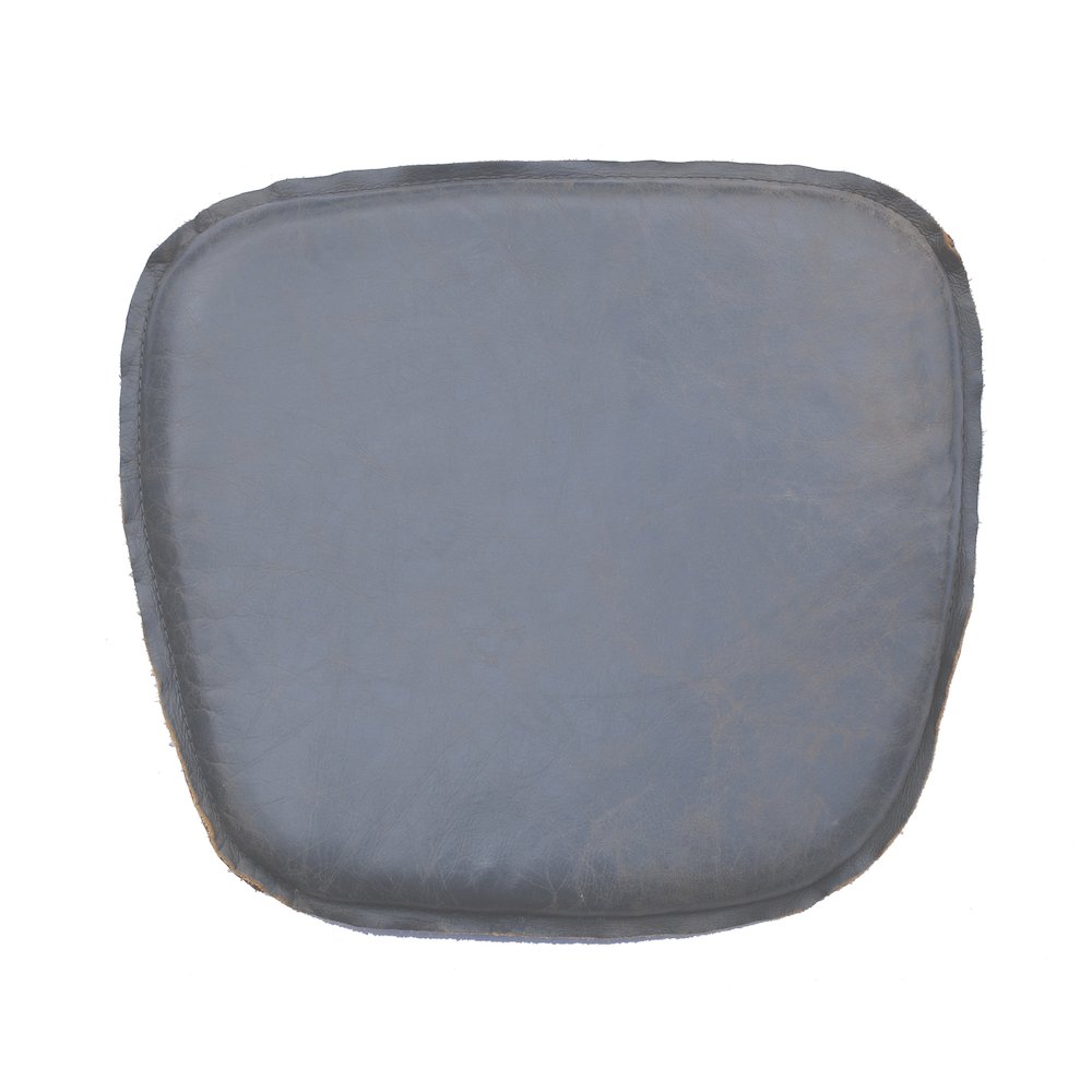 Metal Crossback Leather Cushion Seat - Grey. Picture 1