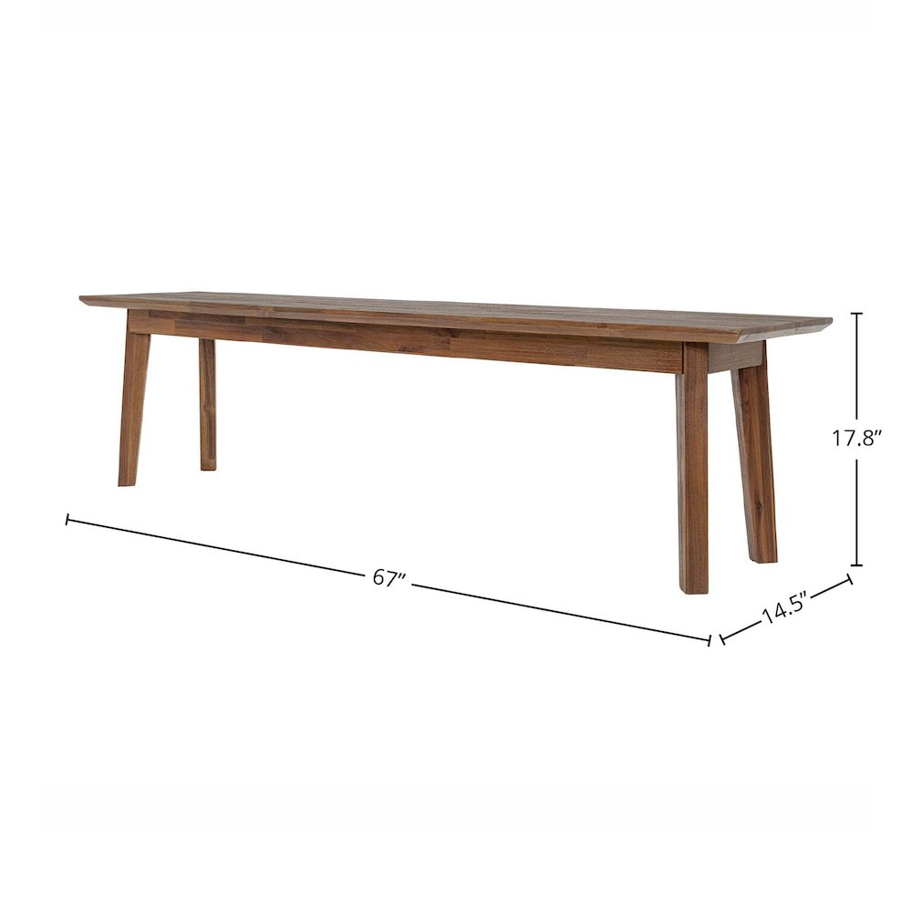 Gia Bench - Warm Pecan. Picture 3