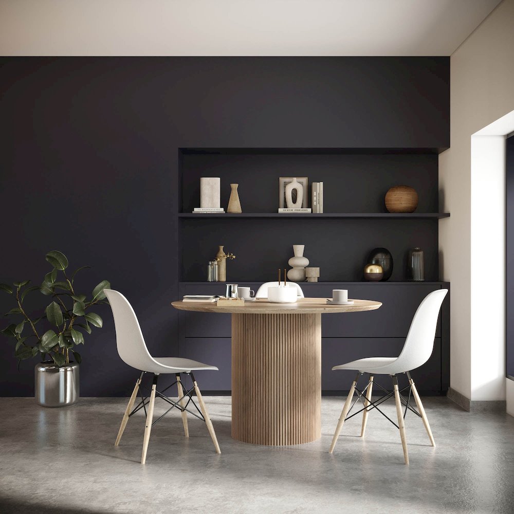 Cylinder Round Dining Table. Picture 2