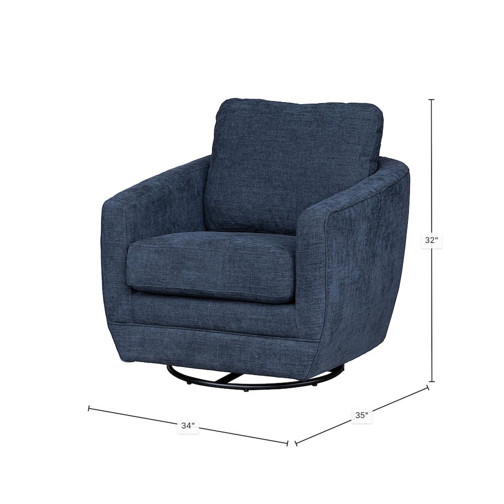 Baltimo Swivel Glider - Midnight Blue (VT). Picture 3